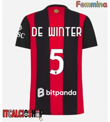 AC Milan Koni De Winter #5 Prima Maglia Femmina 2026-27 Manica Corta